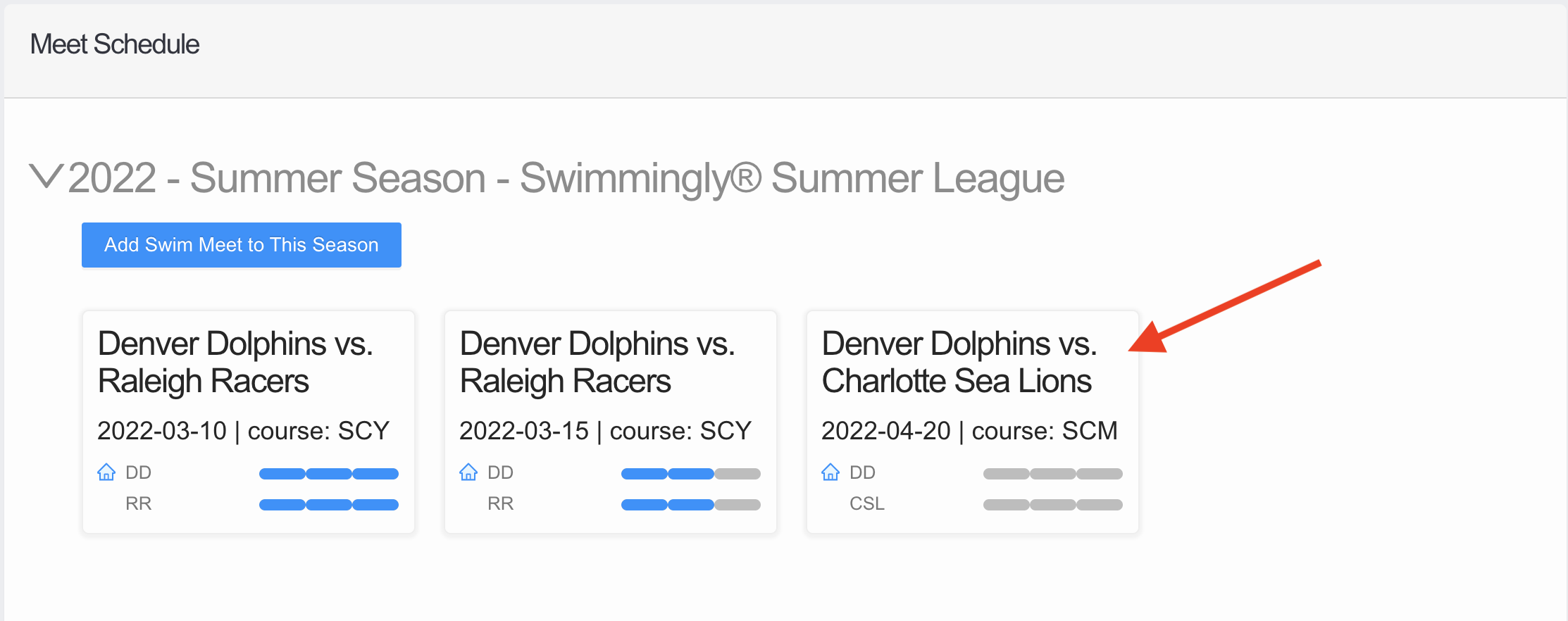 Export Meet Entries For An Upcoming Swim Meet